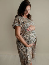 Load image into Gallery viewer, Mama Labor Delivery Maternity &amp; Nursing Gown - Leopard