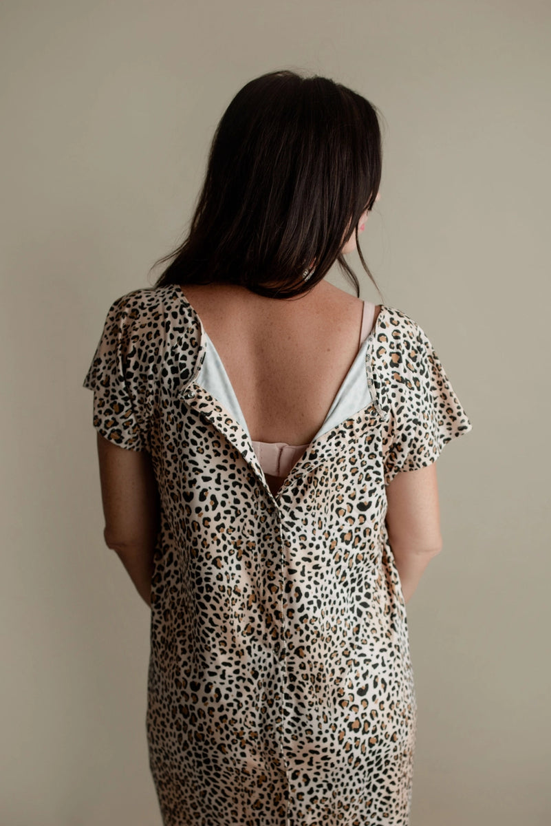 Mama Labor Delivery Maternity & Nursing Gown - Leopard – Pickles ...