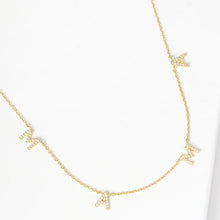 Load image into Gallery viewer, Cz Gold-Dipped Mama Letters Necklace