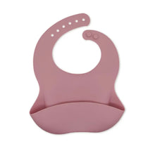Load image into Gallery viewer, pink silicone baby bib