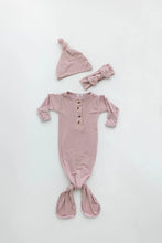 Load image into Gallery viewer, Button Down Knotted Baby Gown