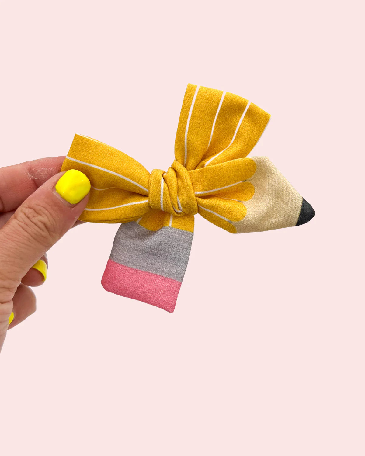 Hand Tied Pencil Hair Bow