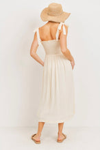 Load image into Gallery viewer, Cream Maternity Smocking Dress