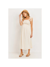 Load image into Gallery viewer, Cream Maternity Smocking Dress