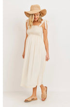 Load image into Gallery viewer, Cream Maternity Smocking Dress