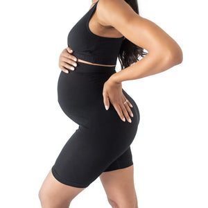 Kindred Bravely Maternity Support Shorts- Black & Natural