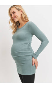 Long Sleeve Teal Maternity Tunic