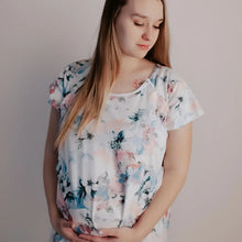 Load image into Gallery viewer, Mama Labor Delivery Maternity &amp; Nursing Gown - Watercolour Flower