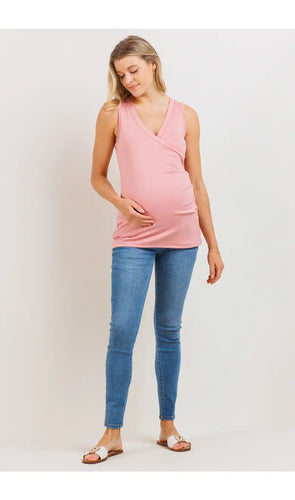 Maternity & Nursing Perfect Fit Tank - Pink Size Medium
