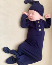 Load image into Gallery viewer, Button Down Knotted Baby Gown