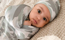 Load image into Gallery viewer, Cutie Cocoon &amp; Hat Set - Green Camo
