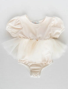 Kami Puff Baby Tutu Romper - Cream