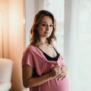 Mama Labor Delivery Maternity & Nursing Gown - Rose