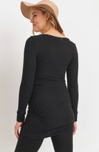Load image into Gallery viewer, Long Sleeve Black Maternity Tunic
