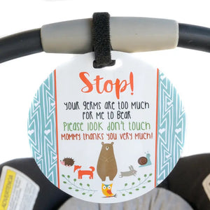 No Touching Car Seat and Stroller Tag - Woodlands