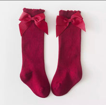 Load image into Gallery viewer, Preorder Knotted Bow Knee Socks - Various Colours