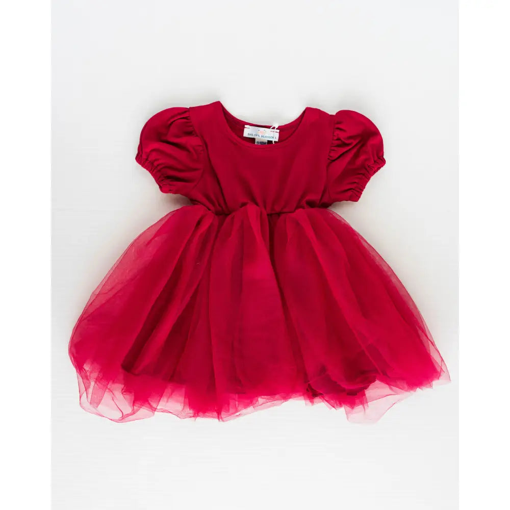 Mikayla Baby Tutu Dress - Wine