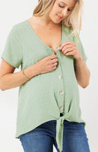 Load image into Gallery viewer, Swiss Dot Maternity &amp; Nursing Shirt - sz large