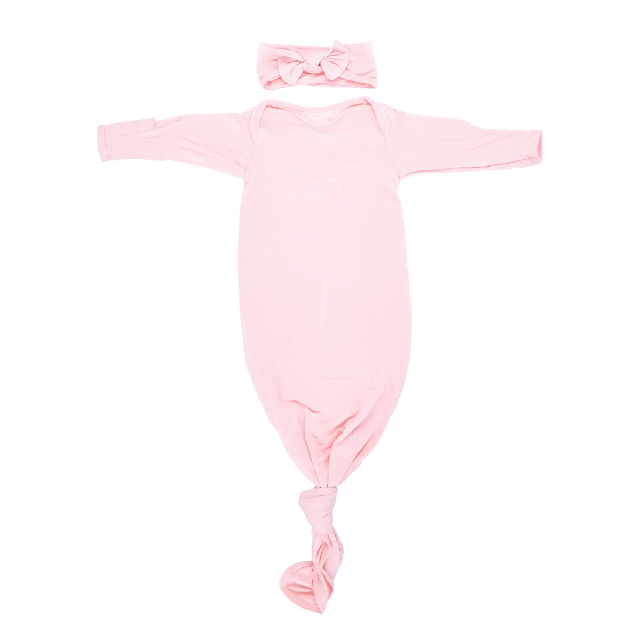 Baby Knotted Gown - Heavenly Pink