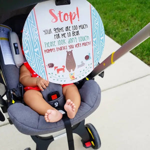 No Touching Car Seat and Stroller Tag - Woodlands