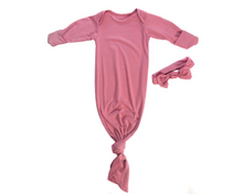 Load image into Gallery viewer, Baby Knotted Gown - Rose