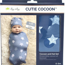 Load image into Gallery viewer, Cutie Cocoon &amp; Hat Set - Blue Star