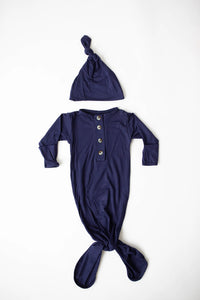 Button Down Knotted Baby Gown