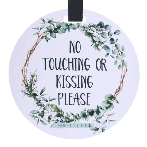 No Touching Car Seat and Stroller Tag - Eucalyptus