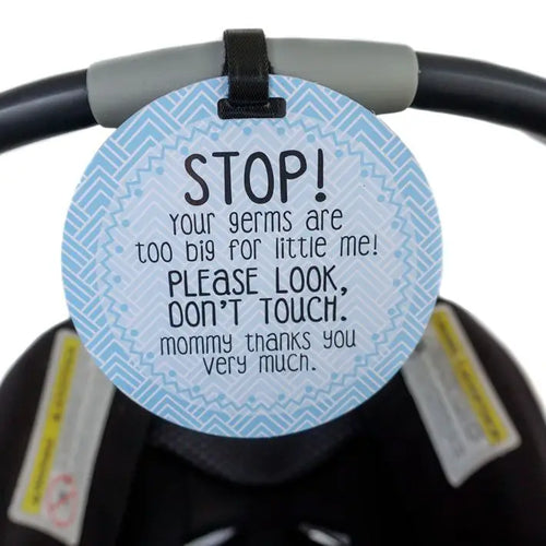 No Touching Car Seat and Stroller Tag - Blue