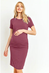 Perfect Fit Maternity Dress - Berry