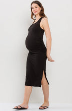 Load image into Gallery viewer, Zara Ribbed Maternity Dress - Black