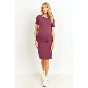 Perfect Fit Maternity Dress - Berry