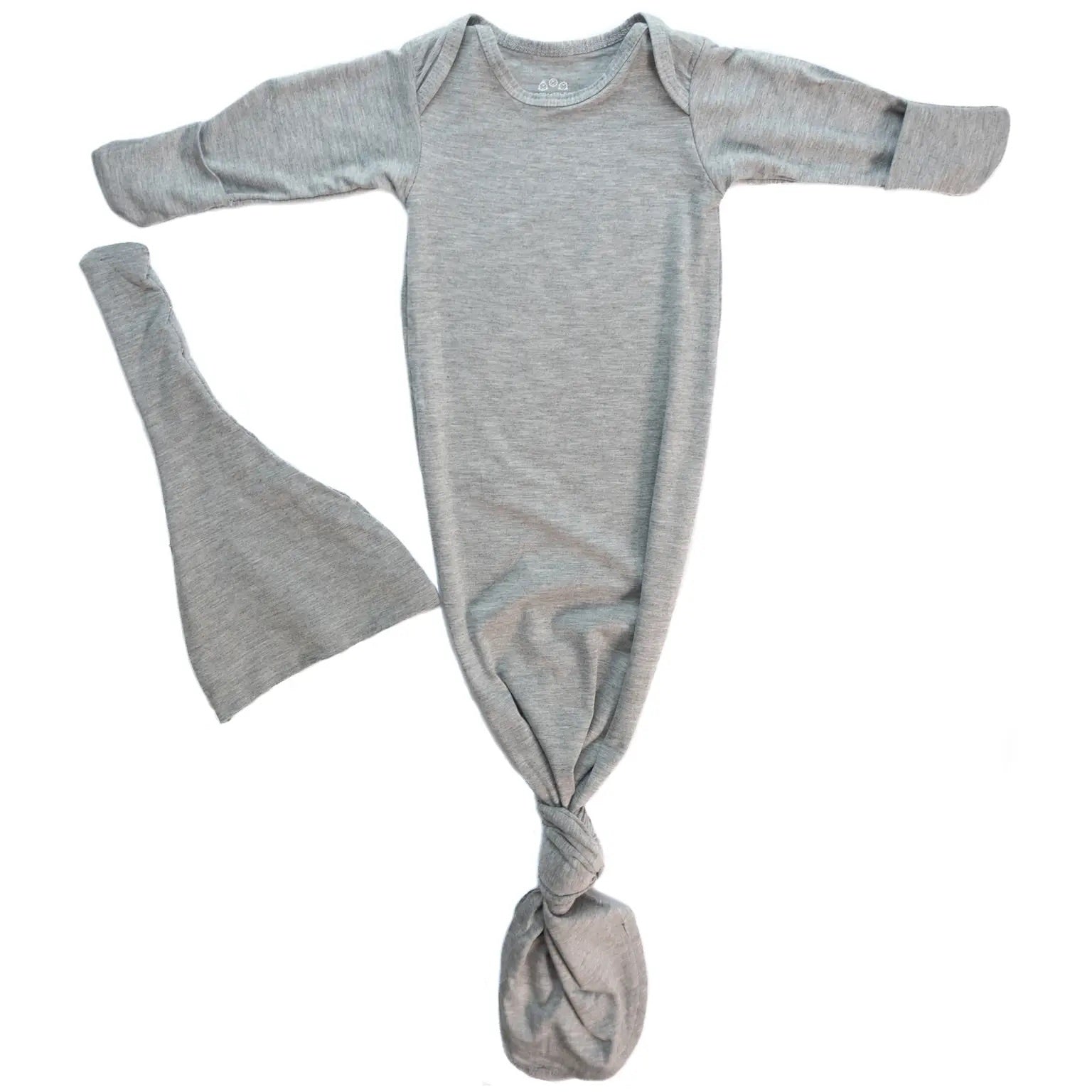 Baby Knotted Gown - Grey