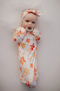 Baby Knotted Gown - Groovy