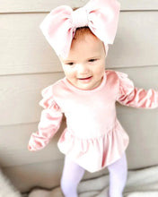 Load image into Gallery viewer, Rhodes Velour Bubble Baby Romper - Crushed Pink