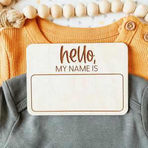 Hello My Name Is - Birth Announcement